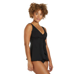 Dolfin Women's Aquashape Solid Swing Front Tankini Top