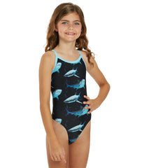 Sporti Sharkies Thin Strap One Piece Swimsuit Youth (22-28)