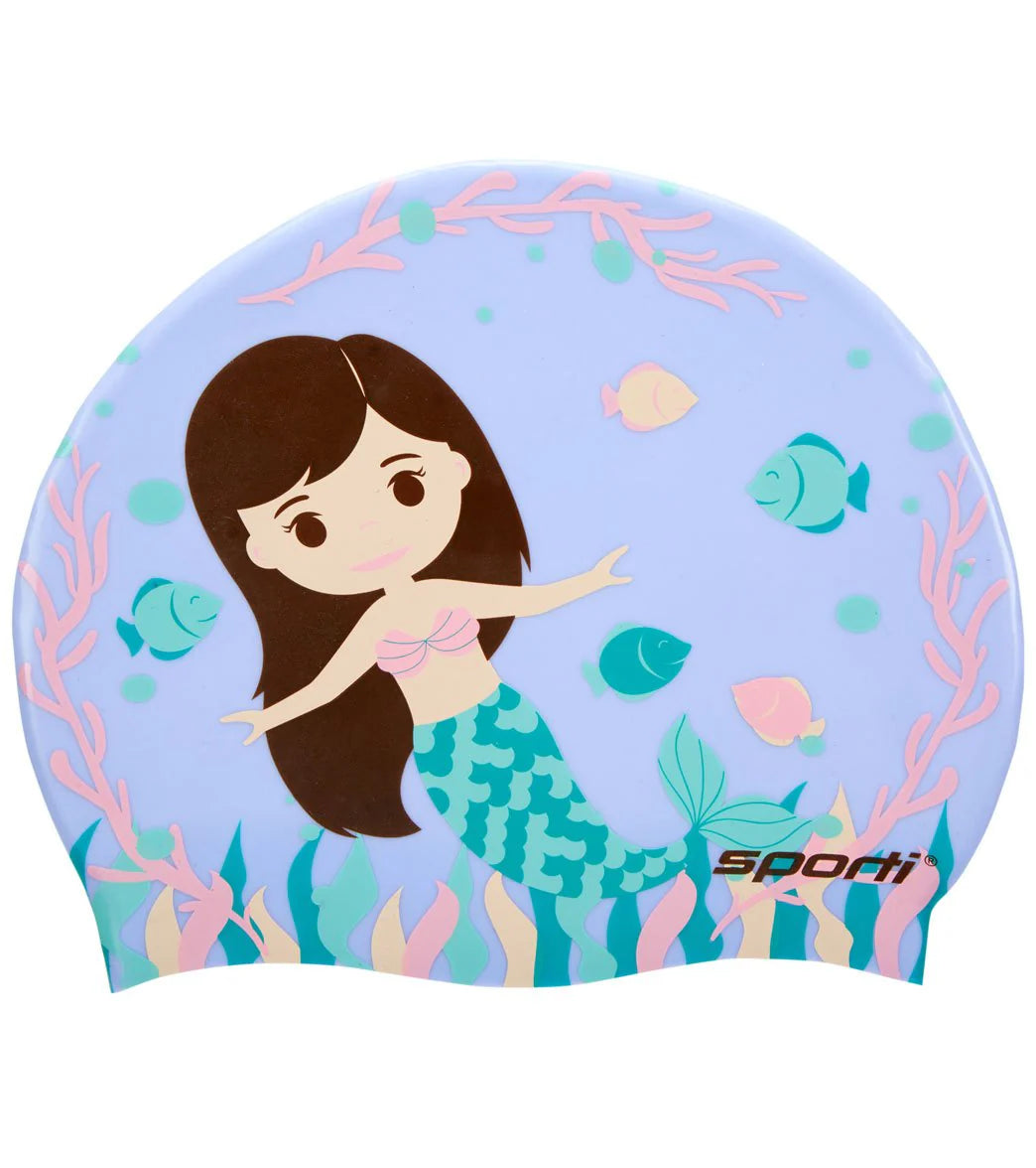 Sporti Mermaid Life Silicone Swim Cap Jr.