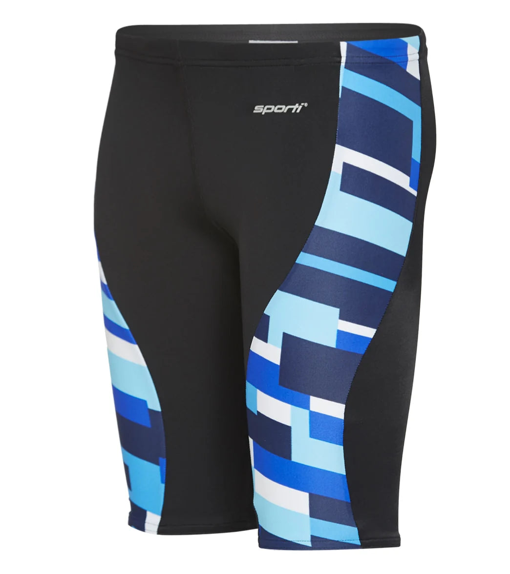 Sporti Cubism Splice Jammer Swimsuit Youth (22-28)
