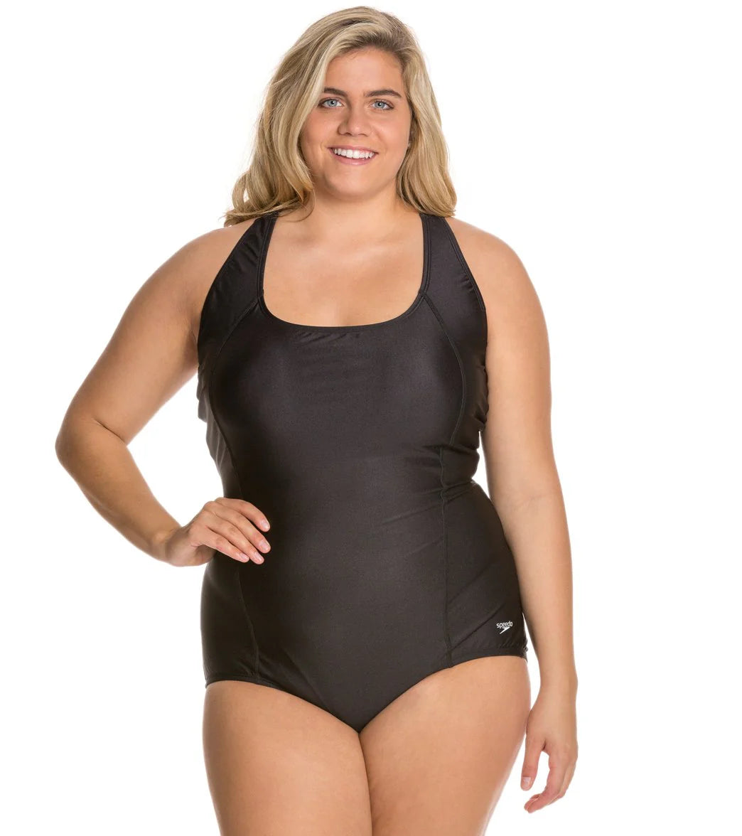 Speedo Conservative Ultraback Plus Size Chlorine Resistant One Piece Swimsuit