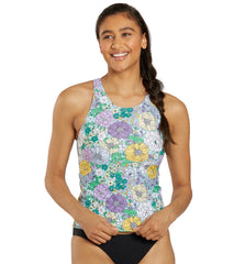 Sporti Active Bondi Floral High Neck Tankini Top