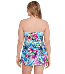 Longitude Women's Fairy Tale Bandeau Princess Seam Long Torso Swim Dress