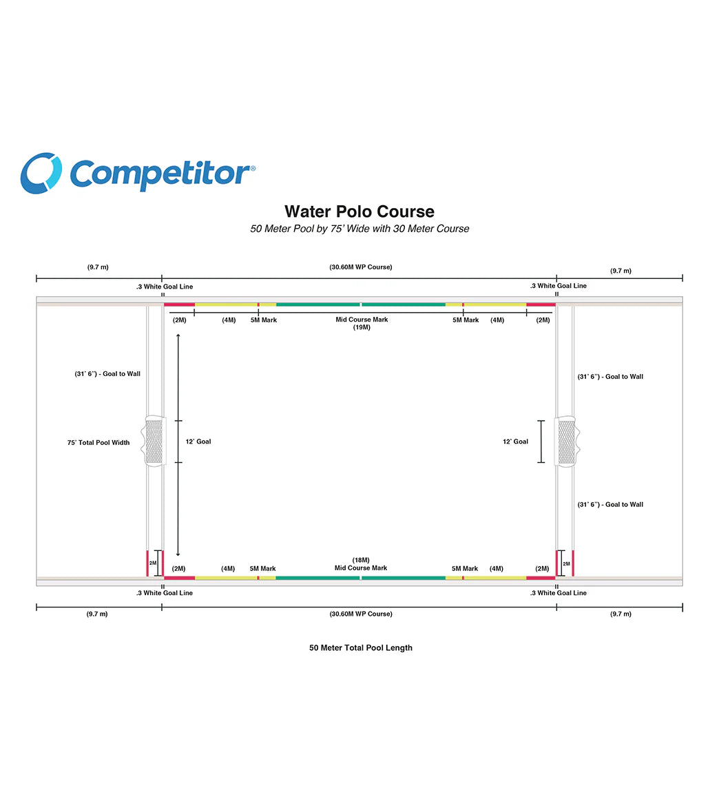 Competitor Water Polo Sideline 50M With 30M Playing Field