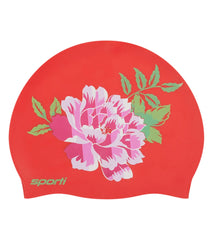 Sporti Chinoiserie Floral Silicone Swim Cap