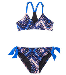 Hurley Girls' Tie Dye Maze Halter Bralette Two Piece Set (7yrs-14yrs)
