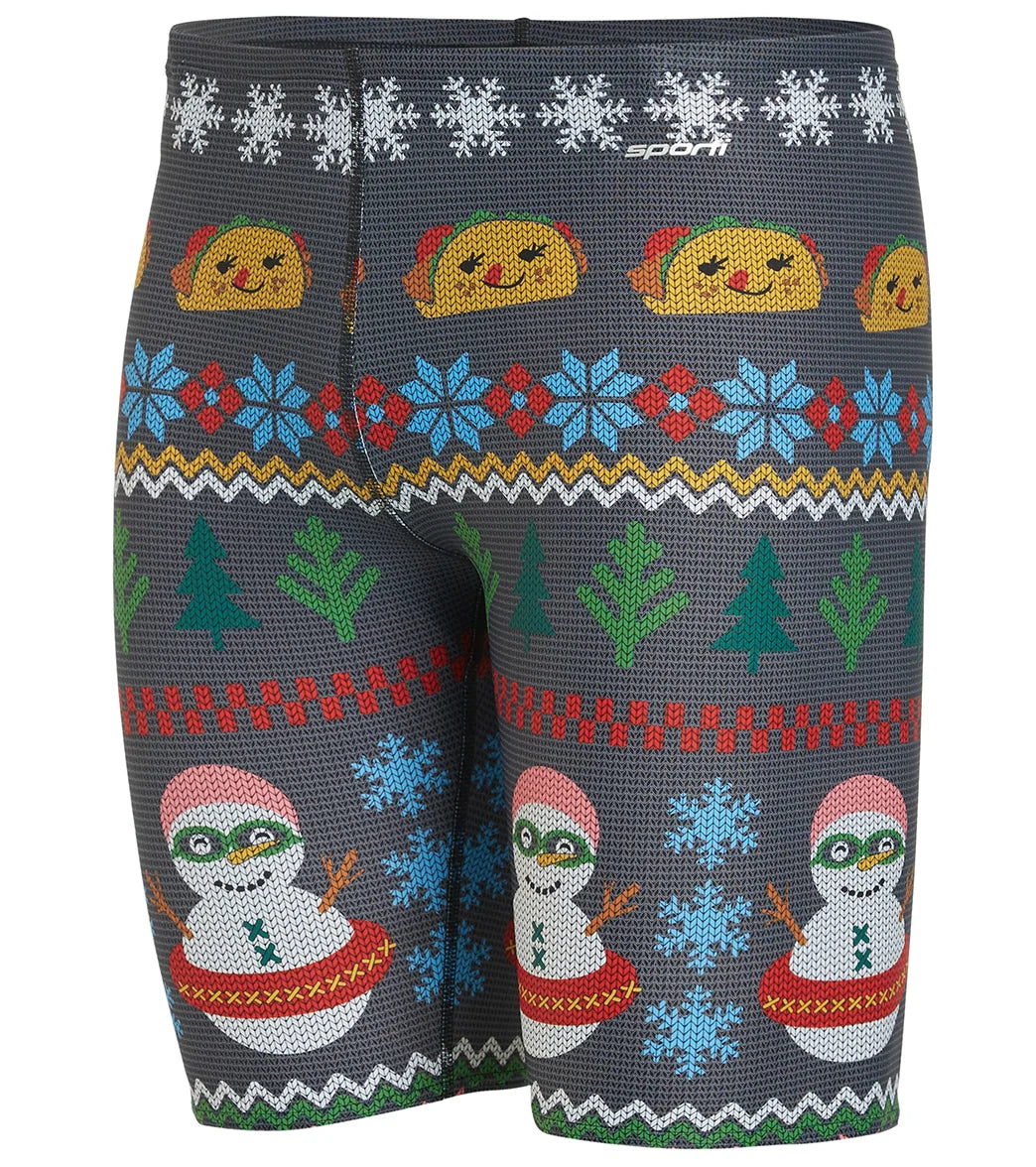 Sporti Granny Sweater Snowman Tacos Jammer Swimsuit