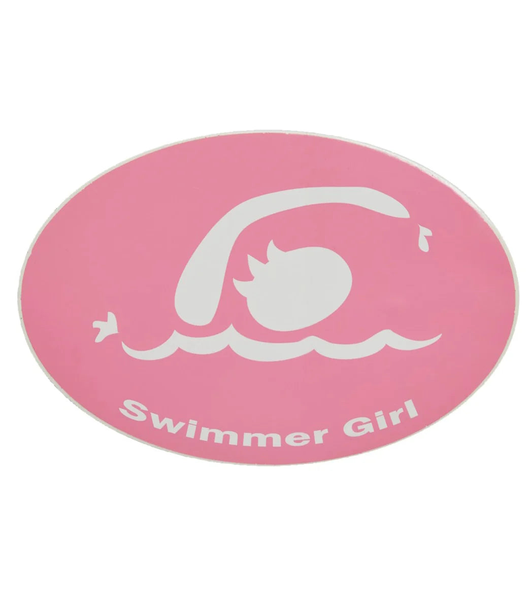 Bay Six Swimmer Girl Pink Decal