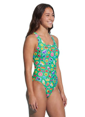 Sporti Sticker Squad Wide Strap One Piece Swimsuit (22-44)