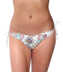 Hurley Moana Brazilian Ruffle Tie Side Bikini Bottom