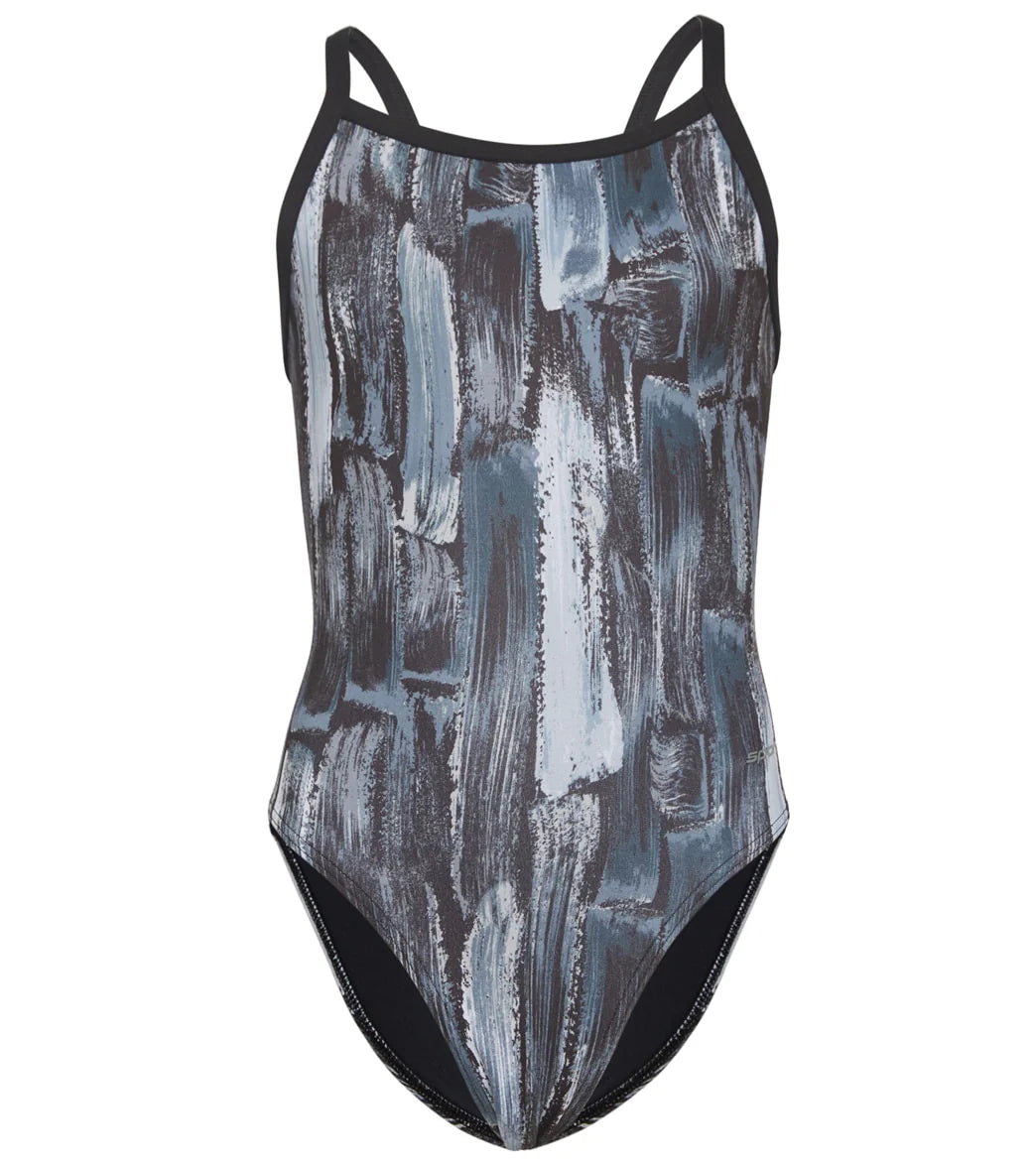 Sporti HydroLast Artsy Thin Strap One Piece Swimsuit Youth (22-28)