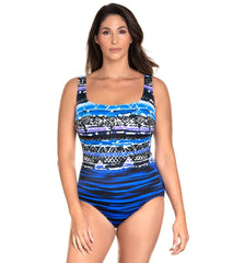 Longitude Midnight Rendezvous Long Torso Tank One Piece Swimsuit