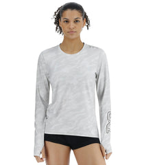 TYR Women's Camohex SunDefense Long Sleeve UPF 50+ Swim Shirt