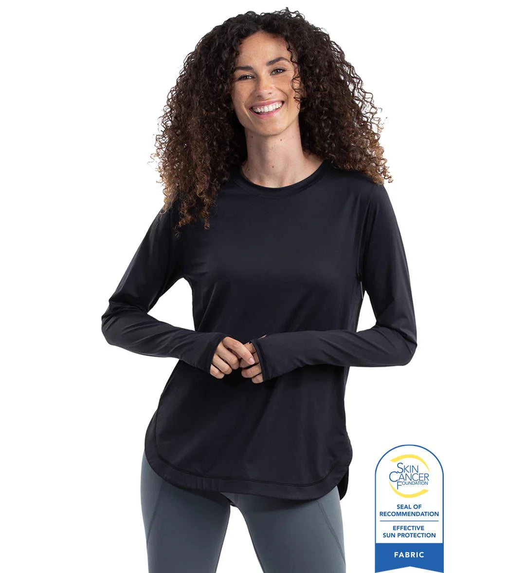 Bloq UV Women's Relaxed Scallop Long Sleeve UPF 50 Sun Shirt