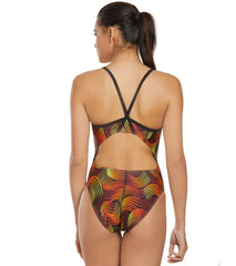 Sporti Polyester Cosmos Thin Strap One Piece Swimsuit