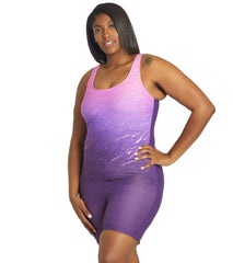 Sporti Plus Size Unitard Printed Ombre One Piece Swimsuit