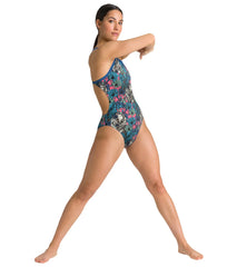Arena Women's Drew Kibler Skulls/Roses Challenge Back One Piece Swimsuit