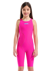 Arena Girls' Powerskin Impulso Seaglass LE Open Back Tech Suit Swimsuit