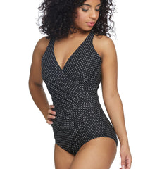 Miraclesuit Pin Point Oceanus Underwire One Piece Swimsuit (DD Cup)