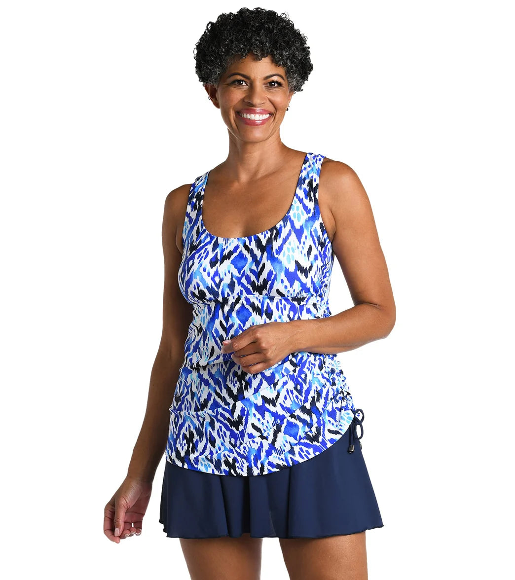Maxine Women's Global Groove Adjustable Tank Swim Dress
