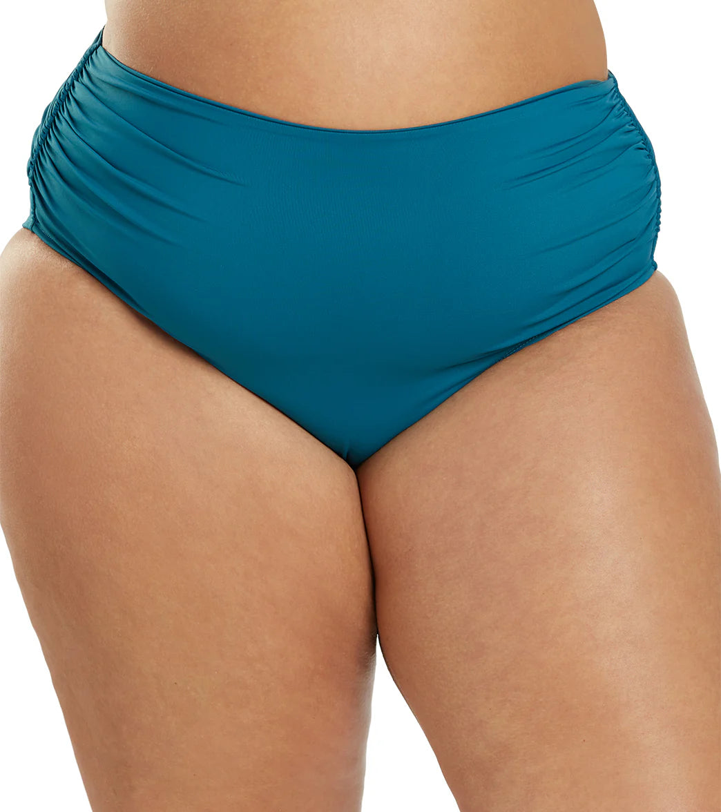Anne Cole Women's Plus Size Shirred Bikini Bottom