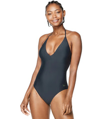Speedo Active Women's V-Neck Halter One Piece Swimsuit