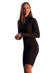 TUTUBLUE Women's Solid  Front Zip UPF 50+ Biker Short Unitard One Piece Swimsuit