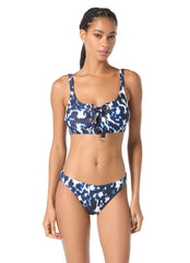Michael Kors Women's Ikat Spot Lace Up Bralette Bikini Top