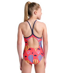 Arena Girls' Balloon Print Light Drop Back One Piece Swimsuit (Little Kid, Big Kid)