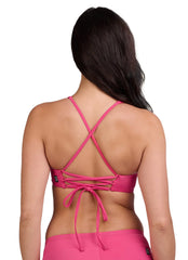 JOLYN Women's Blake Solid Tie-Back Bikini Top