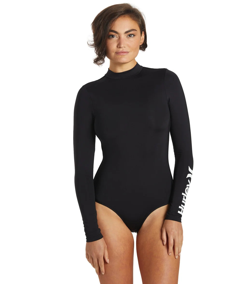 Hurley Women's Oao Solid Long Sleeve Retro Surf Suit