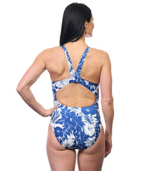 EQ Swimwear Women's Royal Hawaiian Harmony Long Torso One Piece Swimsuit