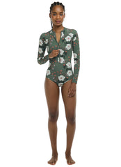 Body Glove Women's Aurora Chanel Long Sleeve One Piece Swimsuit