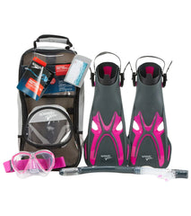 Speedo Reefseeker Mask, Snorkel, and Fin Set