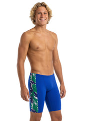 JOLYN Men's Jammer Leaves Spliced Jammer Swimsuit