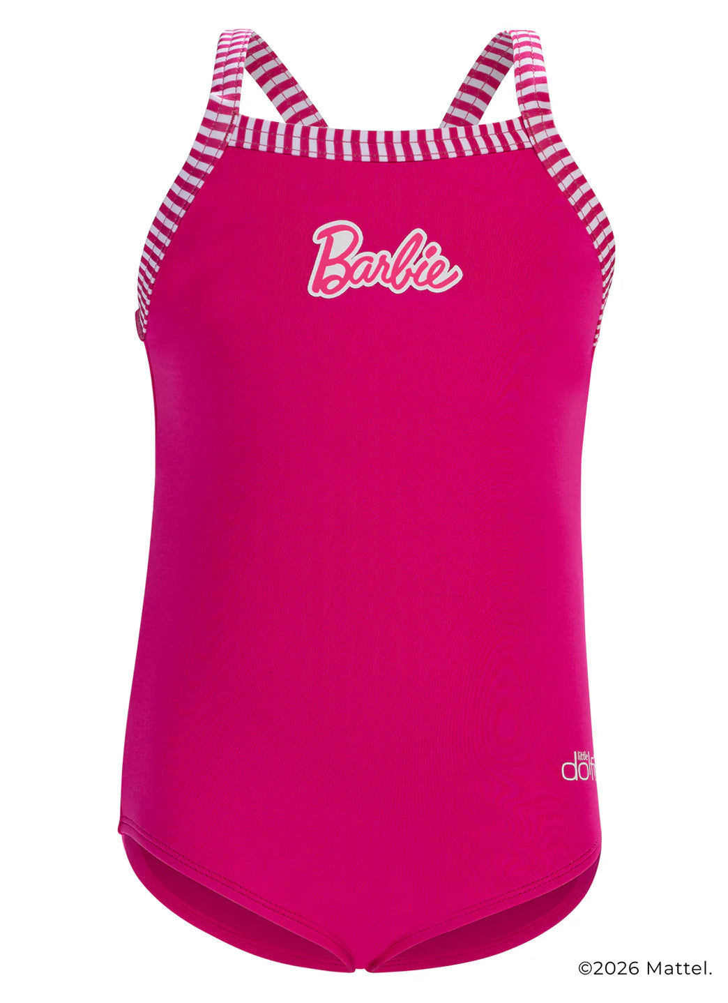 Dolfin Little Dolfin X Barbie Girls' Solid One Piece Swimsuit (Toddler, Little Kid)