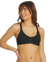 Hurley Women's Max Solid Scoop Bikini Top