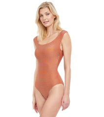 Gottex Women's Martini Lurex Pin Stripes One Piece Swimsuit