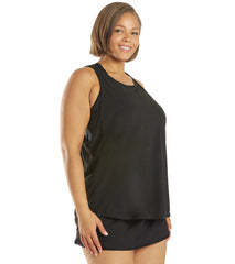 TYR Plus Size Active Grace Overlay Tankini Top
