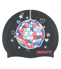 Sporti Limited Edition Disco Valentine Silicone Swim Cap