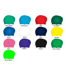 Custom Long Hair Silicone Swim Cap