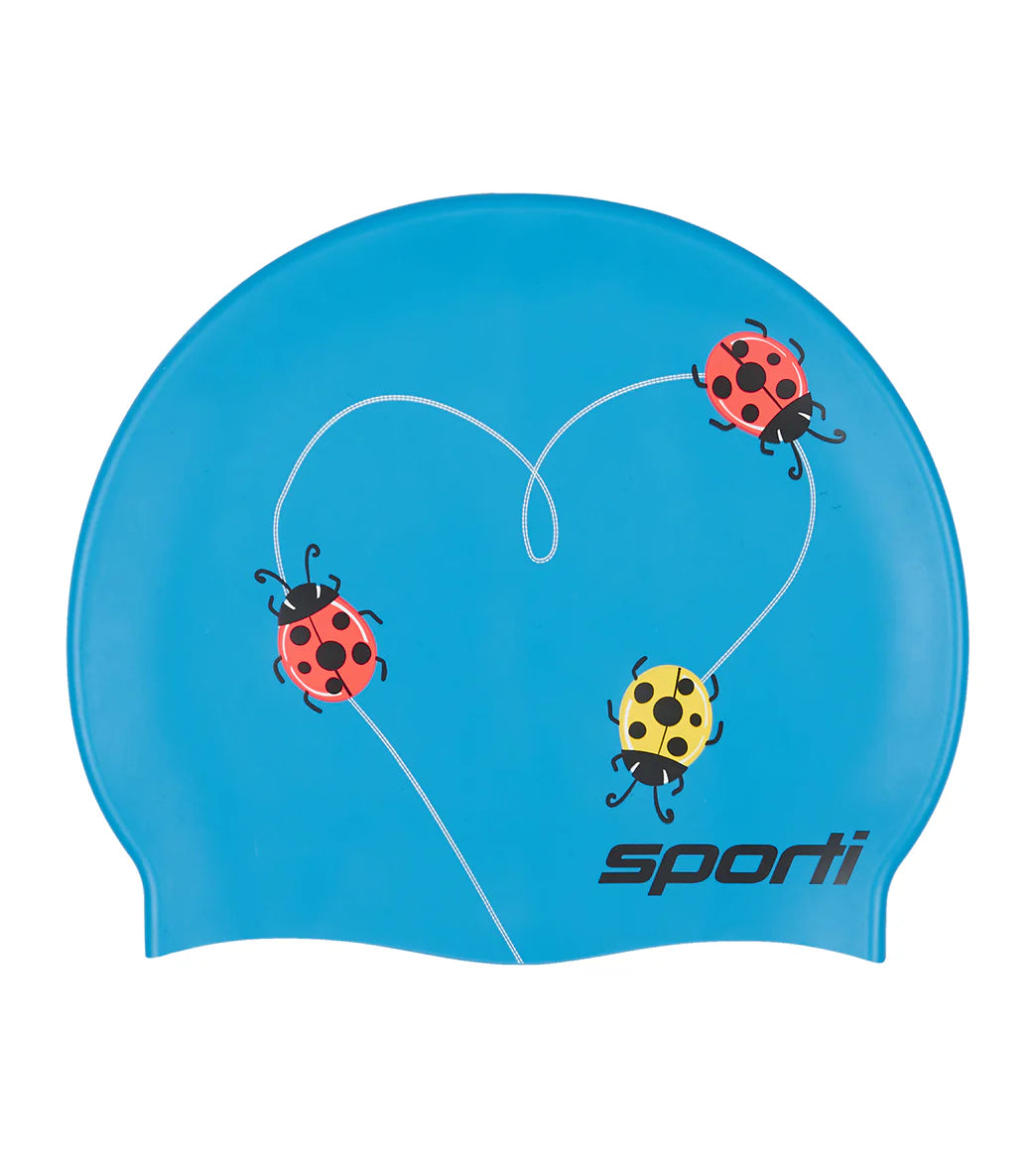 Sporti Ladybug Love Silicone Swim Cap