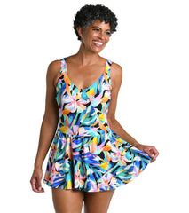 Maxine Women's Sunset Isle Surplice Swim Dress