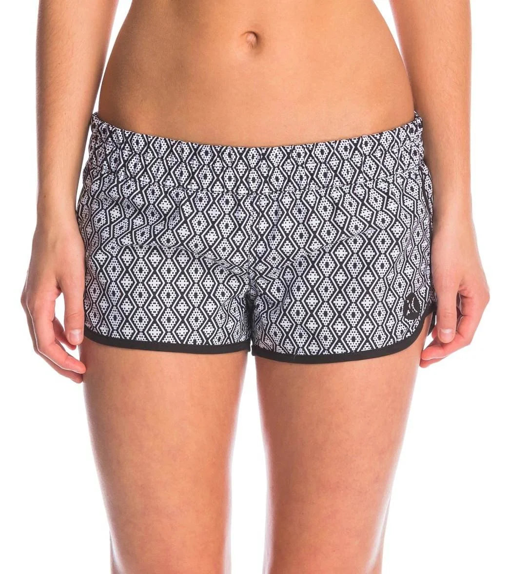 Hurley Women's Supersuede Printed Diamond 2.5" Beachrider Boardshort