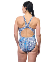 EQ Swimwear Women's Milan Navy Harmony Long Torso One Piece Swimsuit