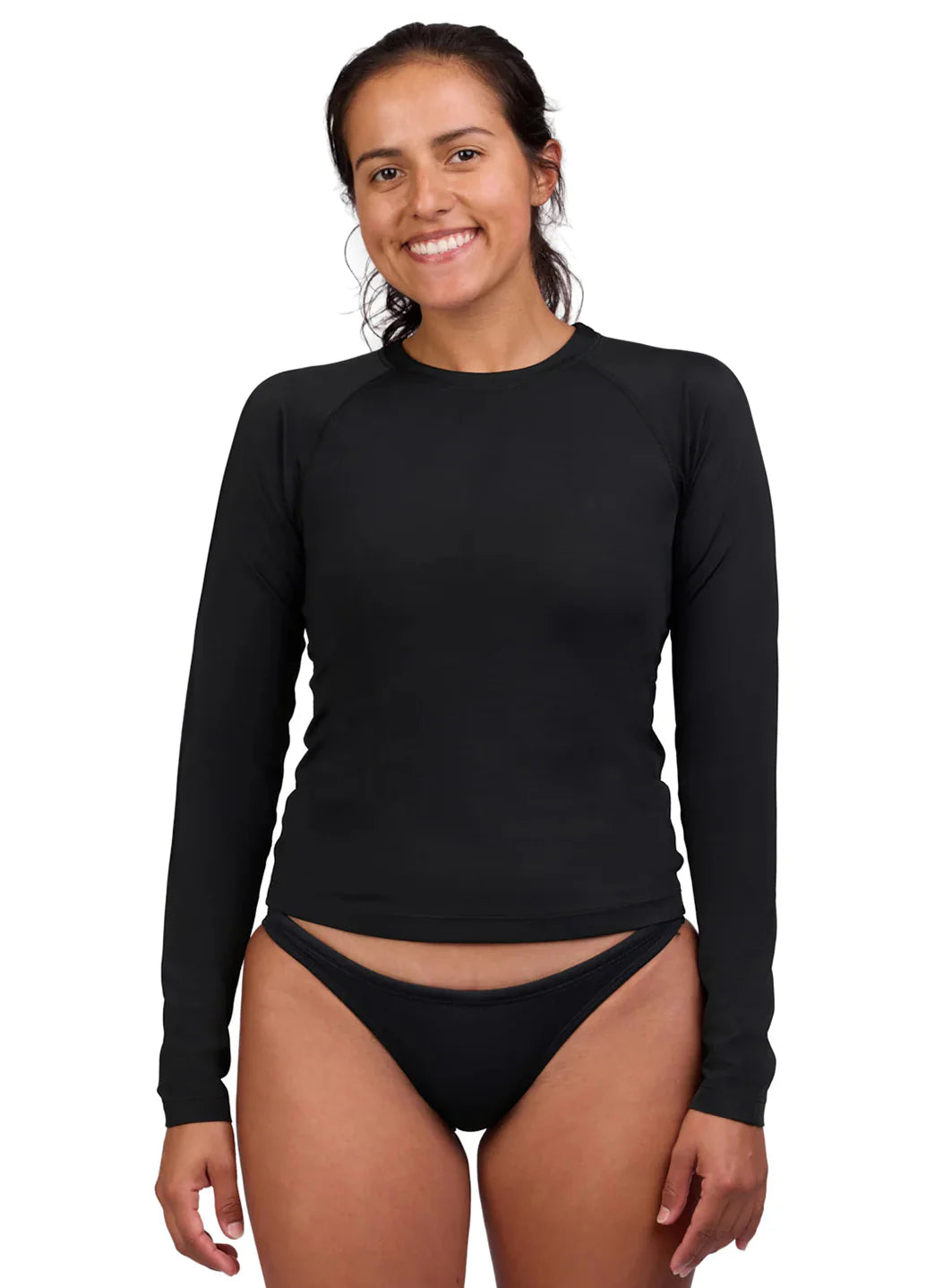 JOLYN Women's Solid Daniela Long Sleeve Rashguard