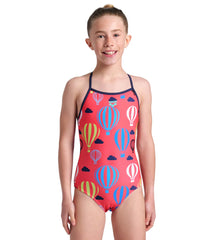 Arena Girls' Balloon Print Light Drop Back One Piece Swimsuit (Little Kid, Big Kid)