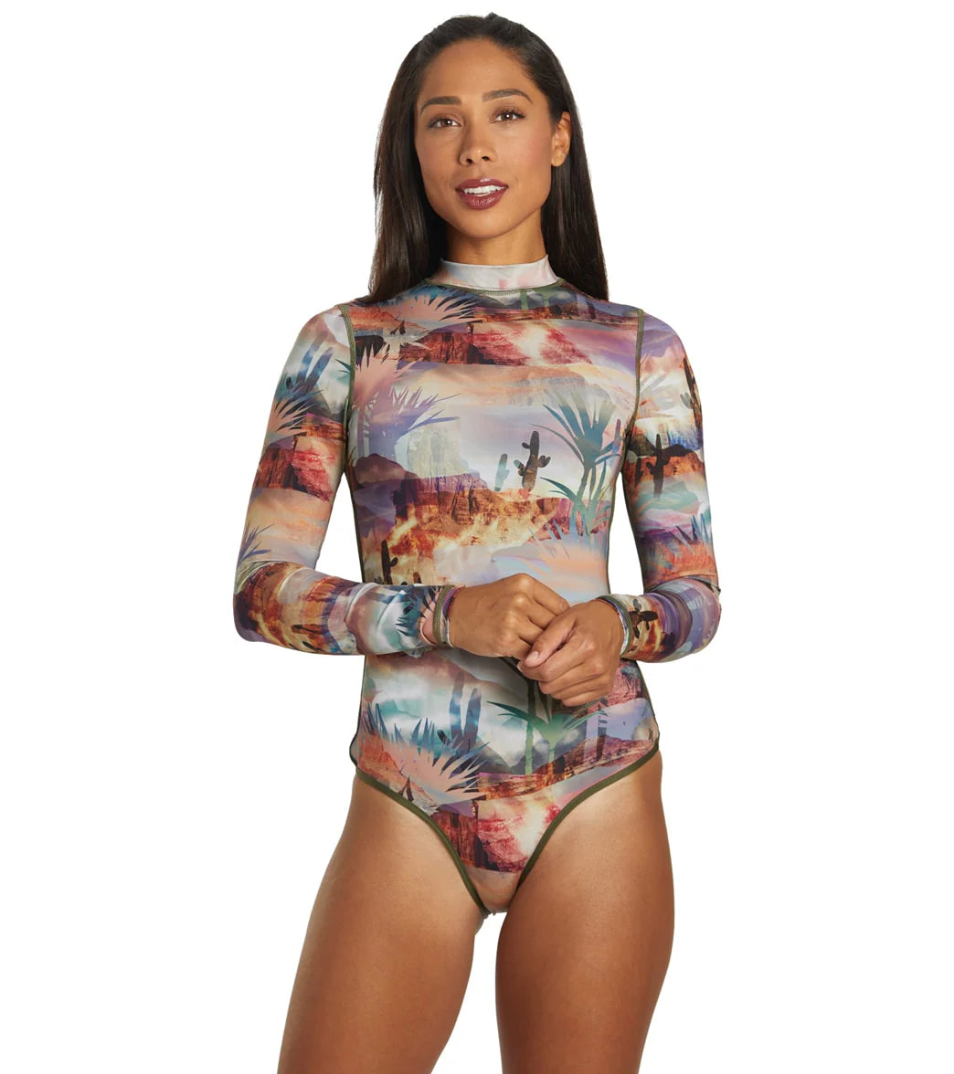 Hurley Women's Oasis Retro Surf Long Sleeve Swimsuit