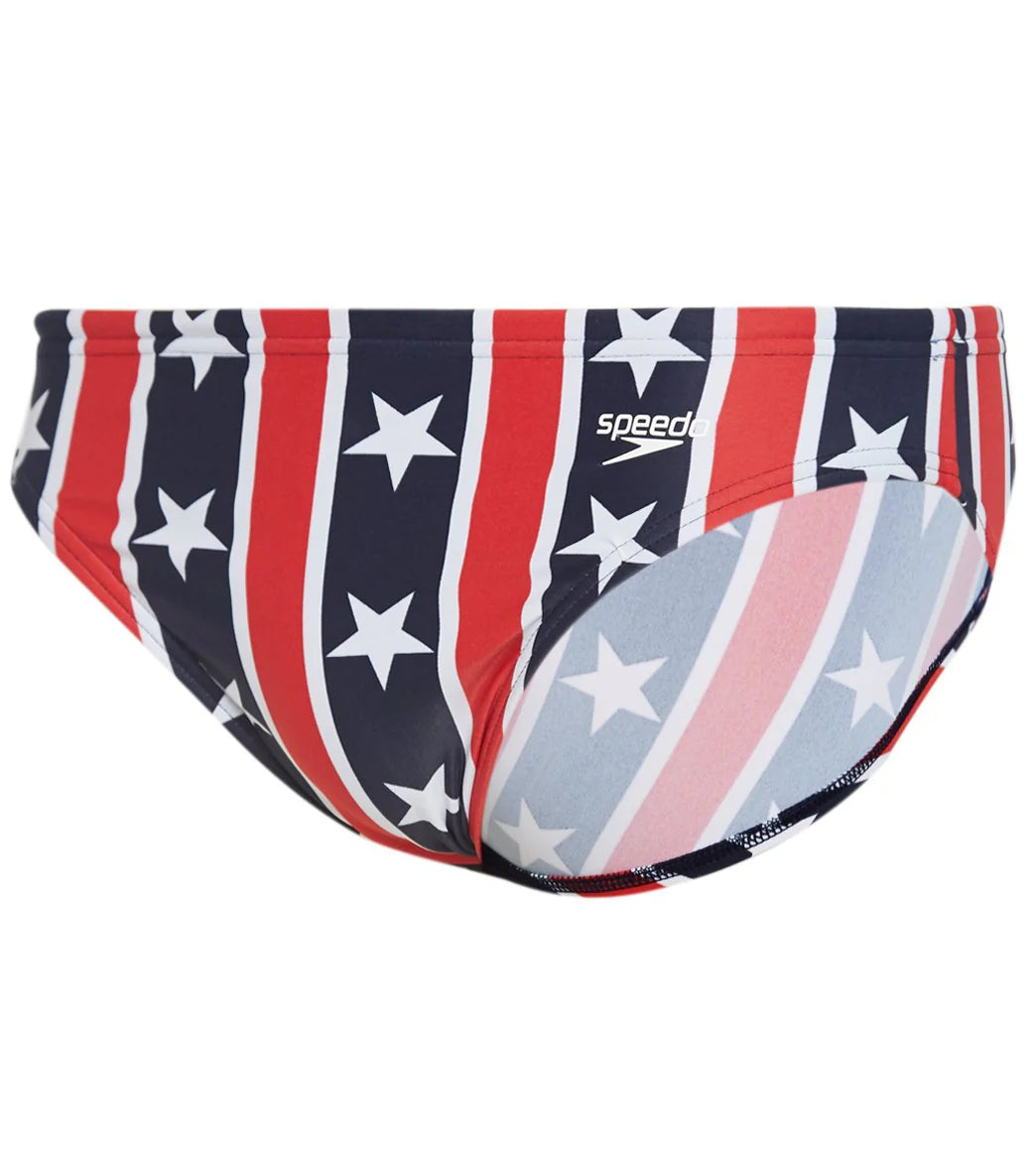 Speedo Men's Stars And Bars Solar Brief Swimsuit