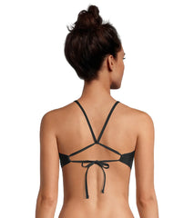 Speedo Women's Solid Tie Back Bikini Top